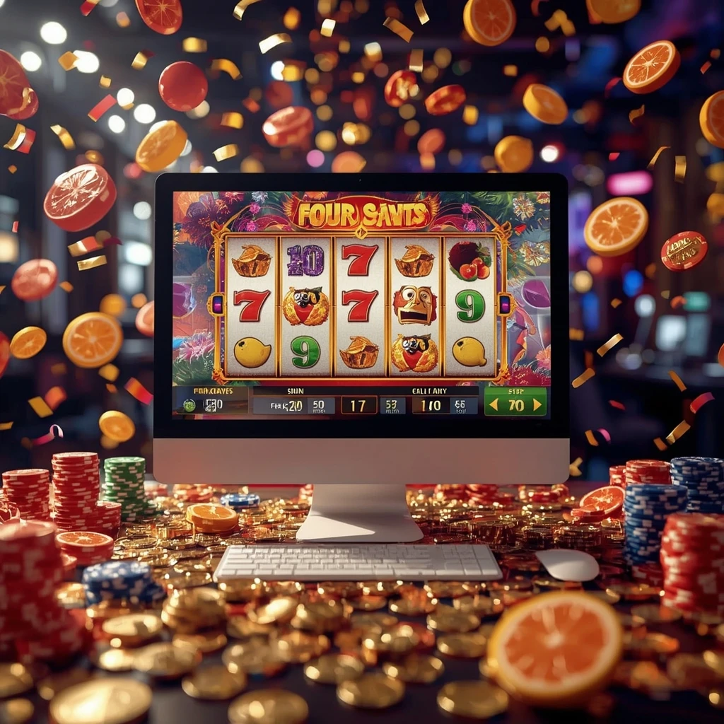 slot machines on the monitor EUSLOT CASINO